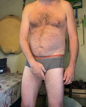Cowboy Trucker jerking off in the shed