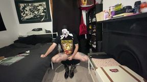 nearly caught jerking off & sniffing goth girl s boots
