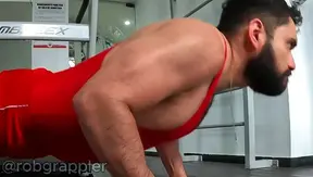 Sweaty Jock Works Out with Chubby Latino Stud in São Paulo Sexy Session
