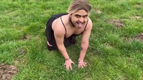 Outdoor Humiliation for My Sissy Puppy