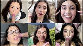 Hot cumshot compilation with face creampie and deep throat swallowing