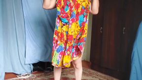 Stunning Sissy Showing off Curves with Playful Moves