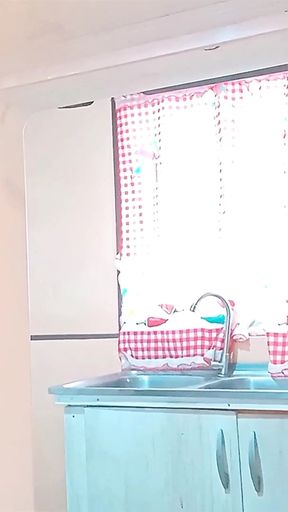 Stepmother opens the refrigerator and ends up getting fucked by surprise   Clip 1