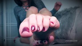 Pink Sparkly Pedicured Toes JOI