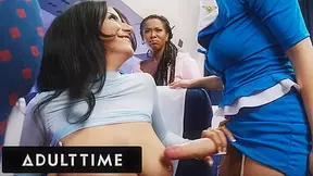 ADULT TIME - Jealous Cali Sweets Caught BFF Roxie Sinner With Trans FUTA Flight Attendant Alison Rey