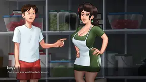 In this steamy Summertime Saga +18 Hentai game, the stepmom gets it on