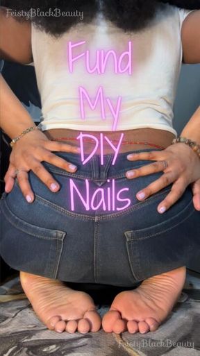 Fund My DIY Nails: Ebony Findom Reimbursement Tease 4K
