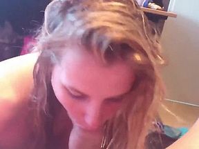 Dutch couple, companion from shower, friend films and gets a blowjob