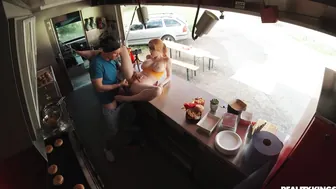 Scarlett Jones' Food Truck Fuck Fest with Charlie Dean - Big Tit Babe Gets Pounded