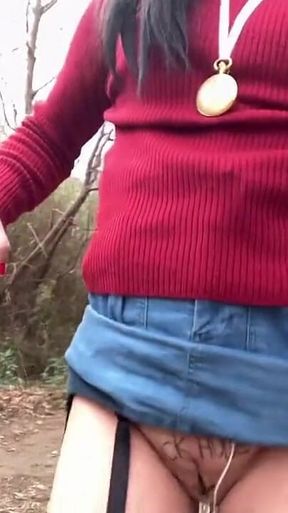 Self-training No. 78: Tackle Pussy Exposure Walk Encountering an Onanism Machine