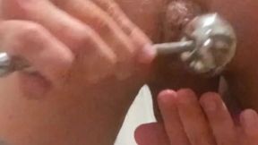 hot metal brings me to multiple orgasms exposing my prolapse. male squirt without using hands