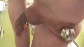 hot metal brings me to multiple orgasms exposing my prolapse. male squirt without using hands