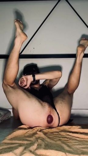 Desperate Faggot Footballer Ass Destroyed By Giant Ball Gape Cum Explosion