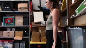 Kleptomaniac teen 18+ busted and fucked by a security guard
