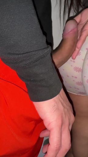 She Accidentally Grabs a Stranger's Dick and They Get Horny