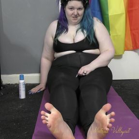 Sweaty post work out feet
