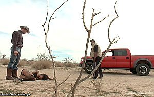 Cowboy rough anal fucks bound teen