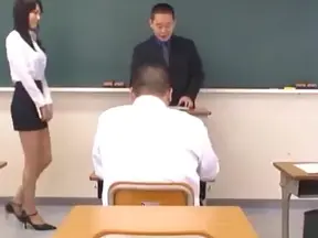 Seductive Japanese Teacher Airi Mikami Delivers Steamy Classroom Action