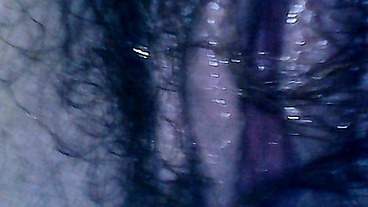 Hairy exploration peeing with endoscope on the toilet