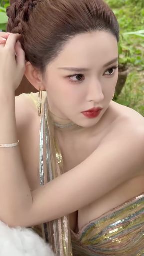 Curvy K-pop fan sits alone showing off her body