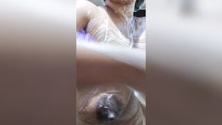 Boobies rubs after bath-tub dirtyneha