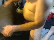 Frotting my vibrator on the bed