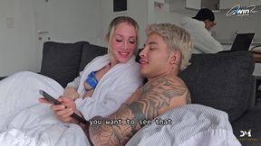 Stepbrothers envy their stepfather while watching porn - Danner Mendez and Clarii Quinn - best XXX ever!