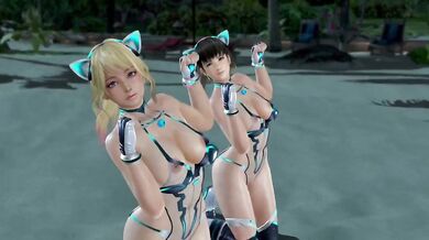 Yukino and Hitomi’s Cyber Nyan Tech Swimsuit Nudes Leave Them Breathless