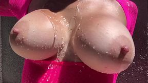 Italian Horny Milf Artemisia Love Hot big tits Play outdoor with water