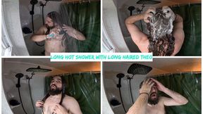 Long Hot Shower with Long Haired Theo 1080