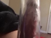 Playing with my dick pump