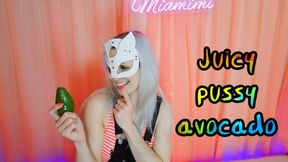 FOOD MASTURBATION: Juicy pussy avocado from Mia Mimi(720p)