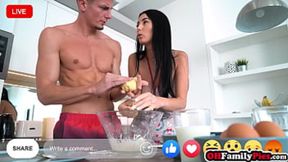 Stepsister serves stepbro sizzling muffin and savors his succulent shaft