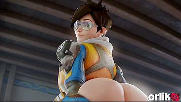 Tracer gives a deepthroat blowjob from her virtual fans