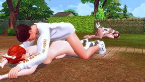 stepfamily stepmother and stepdaughter became of cowgirl a perverted futanari mistress while the stepbrother checked the deep throat of the stepsister sims me hentai sfm