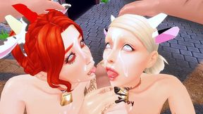 stepfamily stepmother and stepdaughter became of cowgirl a perverted futanari mistress while the stepbrother checked the deep throat of the stepsister sims me hentai sfm
