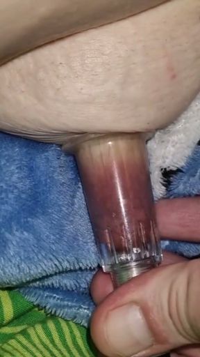 Nipple Suction Pumping . We're playing with my nipple .   Clip 2