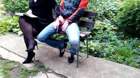 MILF reaction to the outdoor masturbation