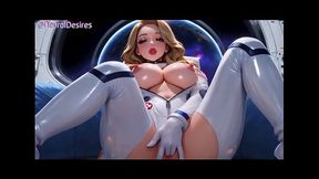 3D AI HQ Blonde Solo Big tits Firm tits Hard erect nipples Cowgirl riding POV sex w/ Sound added