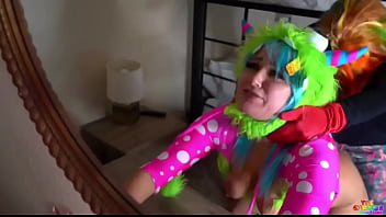 Annoying best friend gets fucked hard by a clown pornstar