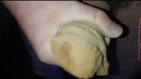 Wanking nylon cock in porn
