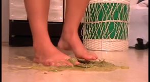 Crushing grapes with my bare feet