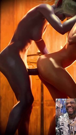 Transgender Fucking the Hell Out of Shadwheart From Behind Until She Gets Creampied