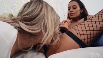 TRANS ANGELS - Seductive Casey Kisses Deepthroats Kylie Le Beau’s Strap-On Before A Steamy, High-Level Hardcore Ride