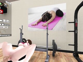 HANTAI SEX Virtual Reality Performance Gaming: I'm Fucking My Step Mom.GYM