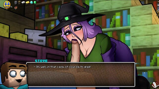 HornyCraft Minecraft Parody Hentai game PornPlay Ep.14 the swamp witch thank us with a hot handjob and blowjob