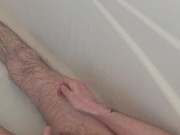 Smoke And Mirrors Straight Bathtub Handsfree Shower Edging Dangling Close Up Cock Twink Shorties