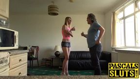 Long legged Jentina gets her wet pussy destroyed by big cock