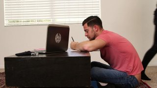 Flexible, Tattooed Babe Masturbates, Sucks and Fucks a Big Cock