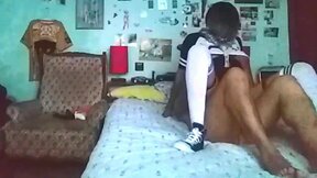 Latina femboy fucking with 45yo man